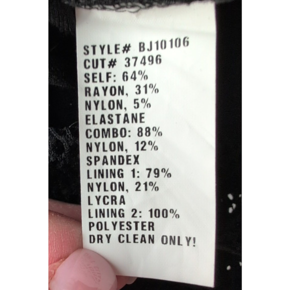 Nicole Miller Artelier Black Mesh Detail Ruched Gathered Midi Dress Size 6 Sexy - Picture 11 of 11